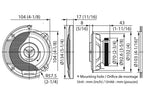 Kenwood KFC-S1066 4" 10cm Stage Sound Series 220W 2 Way Coaxial Car Speakers