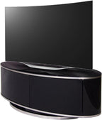 MDA Designs Luna Black High Gloss Walnut Oval TV Cabinet