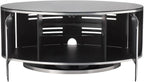 MDA Designs Luna Black High Gloss Walnut Oval TV Cabinet