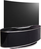 MDA Designs Luna Black High Gloss Walnut Oval TV Cabinet