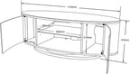 MDA Designs Luna Black High Gloss Walnut Oval TV Cabinet