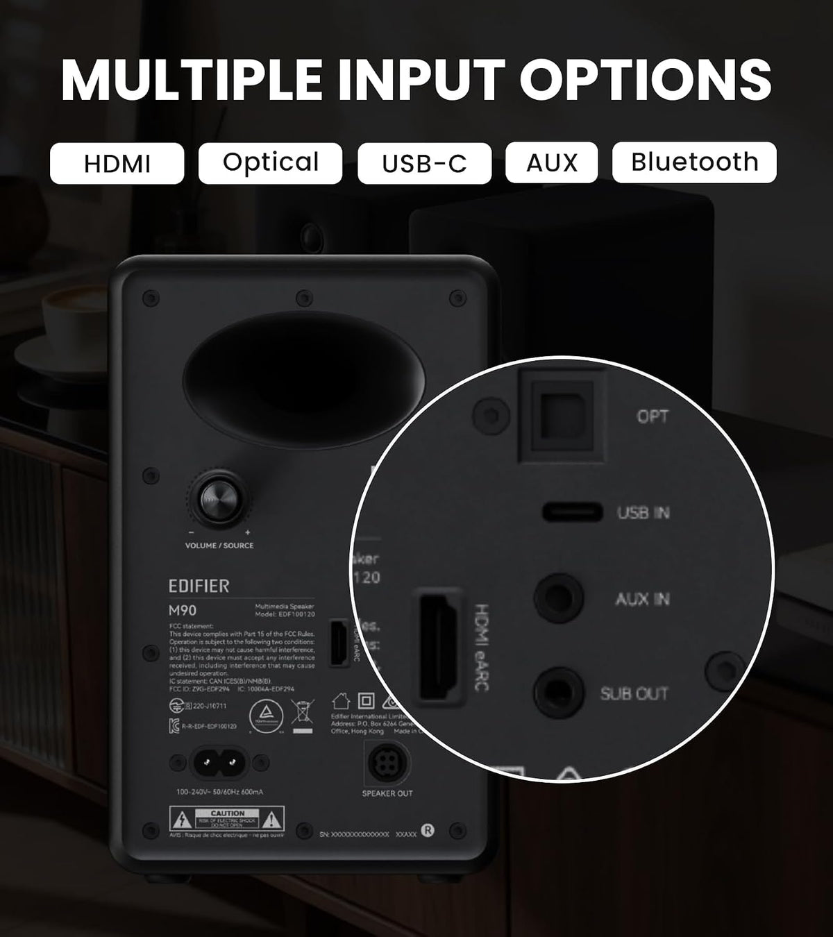 EDIFIER M90 Compact Active Bluetooth Speaker Black