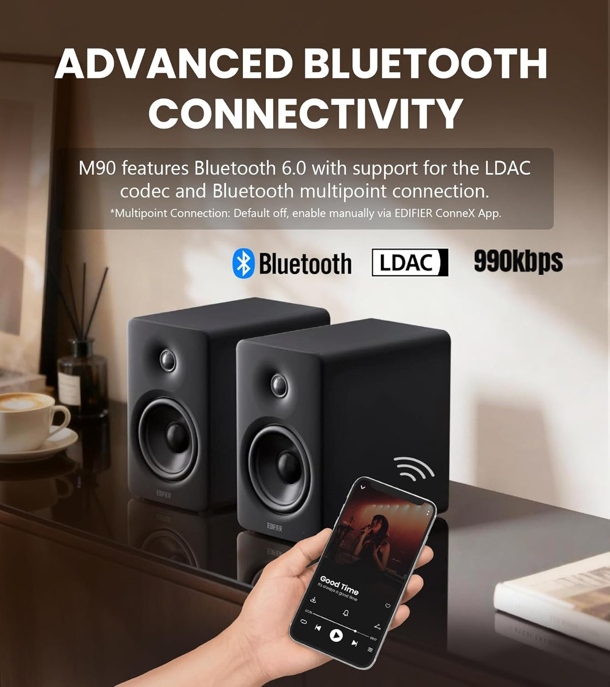 EDIFIER M90 Compact Active Bluetooth Speaker Black