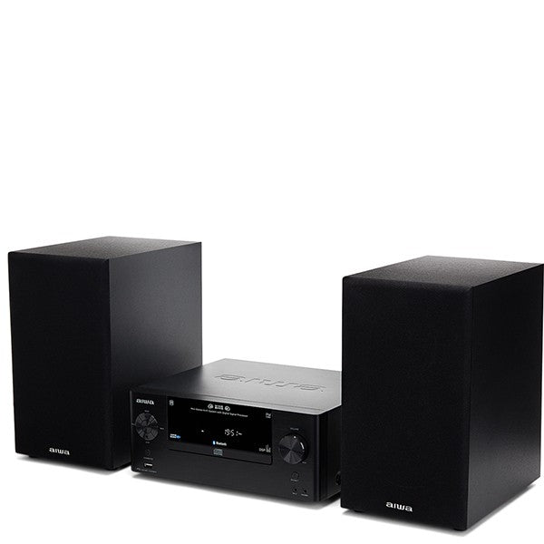 AIWA MSBTU-500 Powerful 50W RMS Mini System with Speakers Black