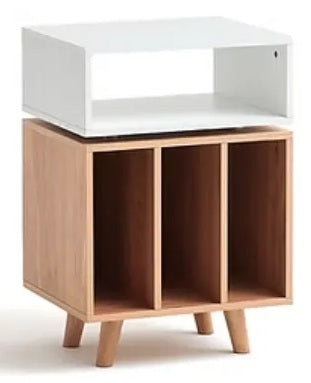 Norstone Stockholm 700 Turntable and Vinyl Storage Stand - White Oak