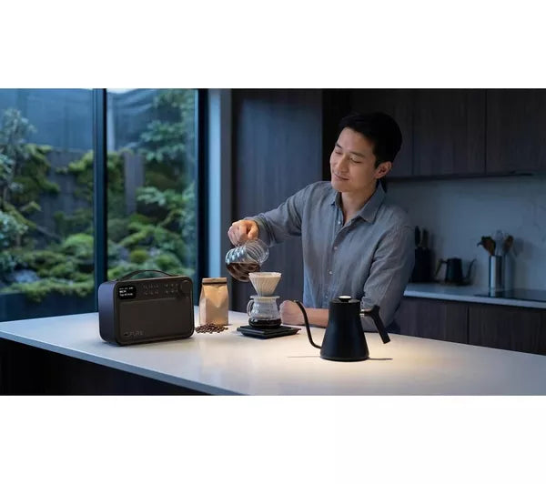 PURE 255784 - Bloom Portable DAB+/FM Radio with Bluetooth 5.4 Black
