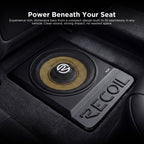 RECOIL SRLS8 8″ Ultra-Thin Powered Under-seat Car Subwoofer with Built-in Amplifier