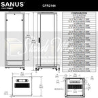 Sanus CFR2144-B1 85" AV Rack 44U Component Rack for Home Theatre Equipment