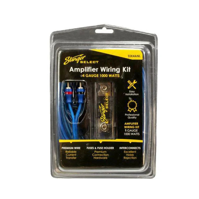 Stinger Select SSK4ANL - 4 Gauge 1000W Complete AMP Wiring Kit