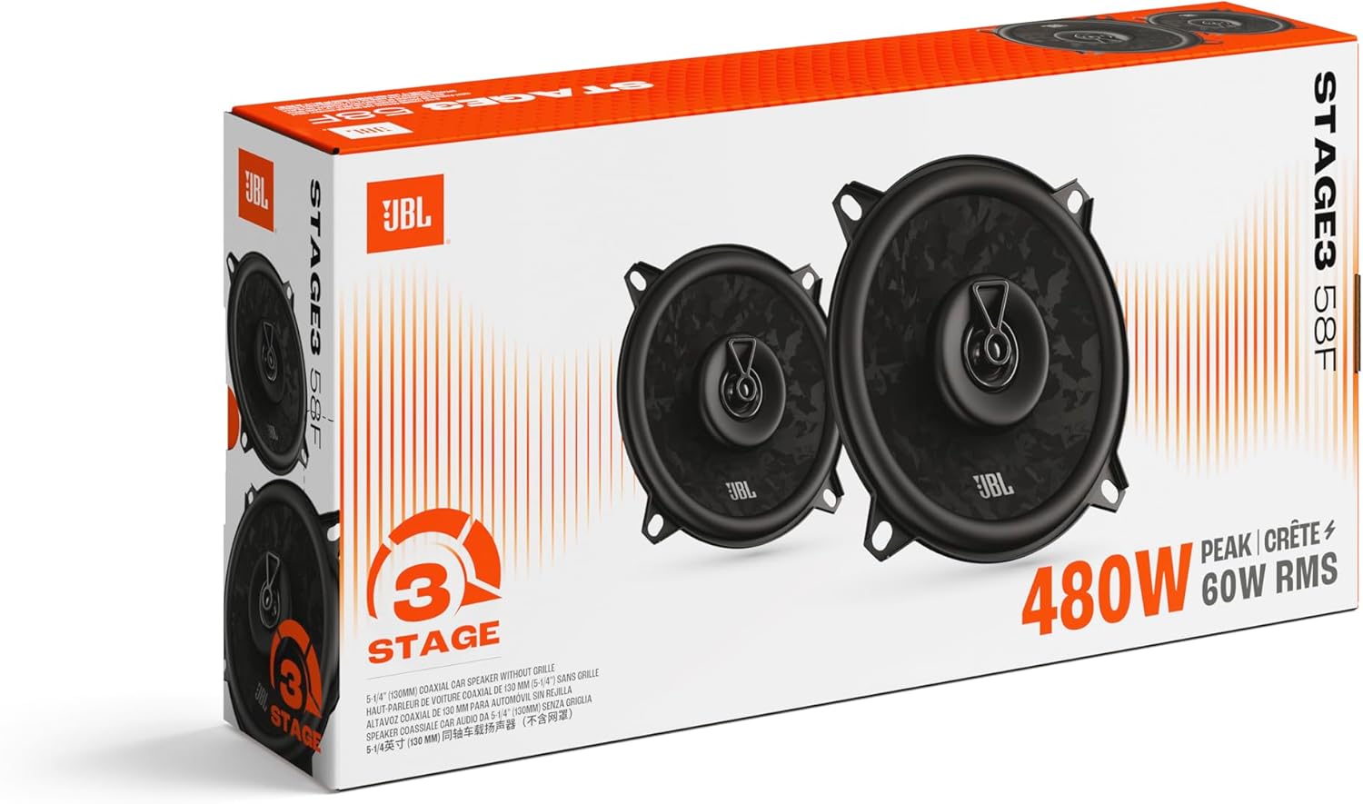 JBL STAGE3 GEN2 58F – 5.25" (130mm) 480W 2-Way coaxial speakers (Copy)