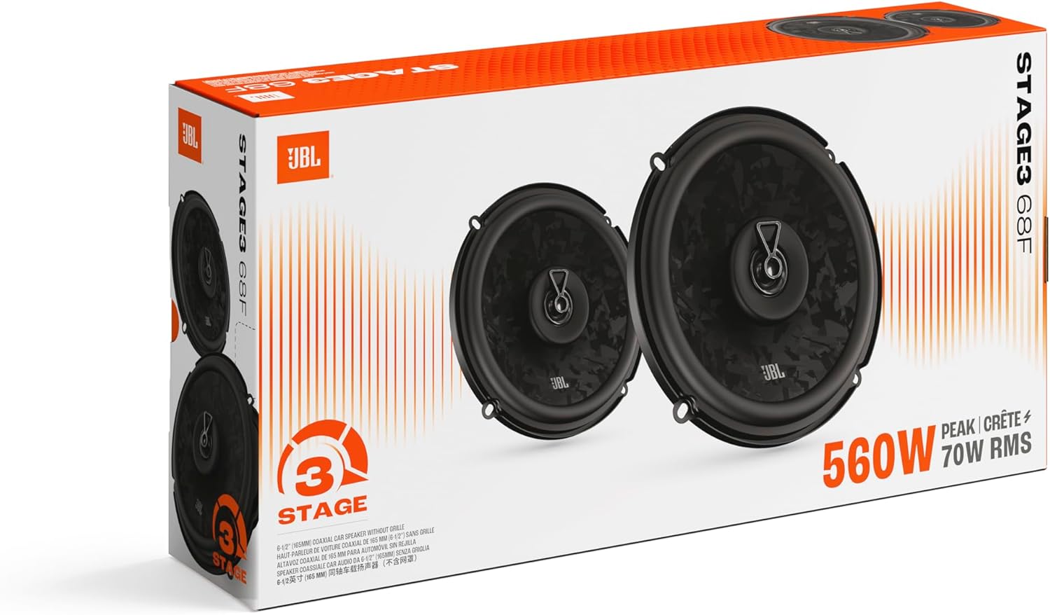 JBL STAGE3 GEN2 68F – 6.5" (165mm) 560W 2-Way coaxial speakers (Copy)