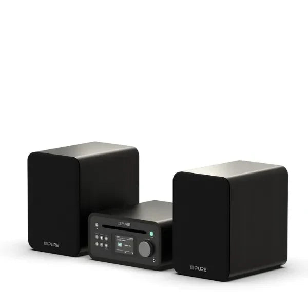 Pure Classic Stereo Mini DAB/FM Radio with CD Player & Bluetooth - Black/Oak