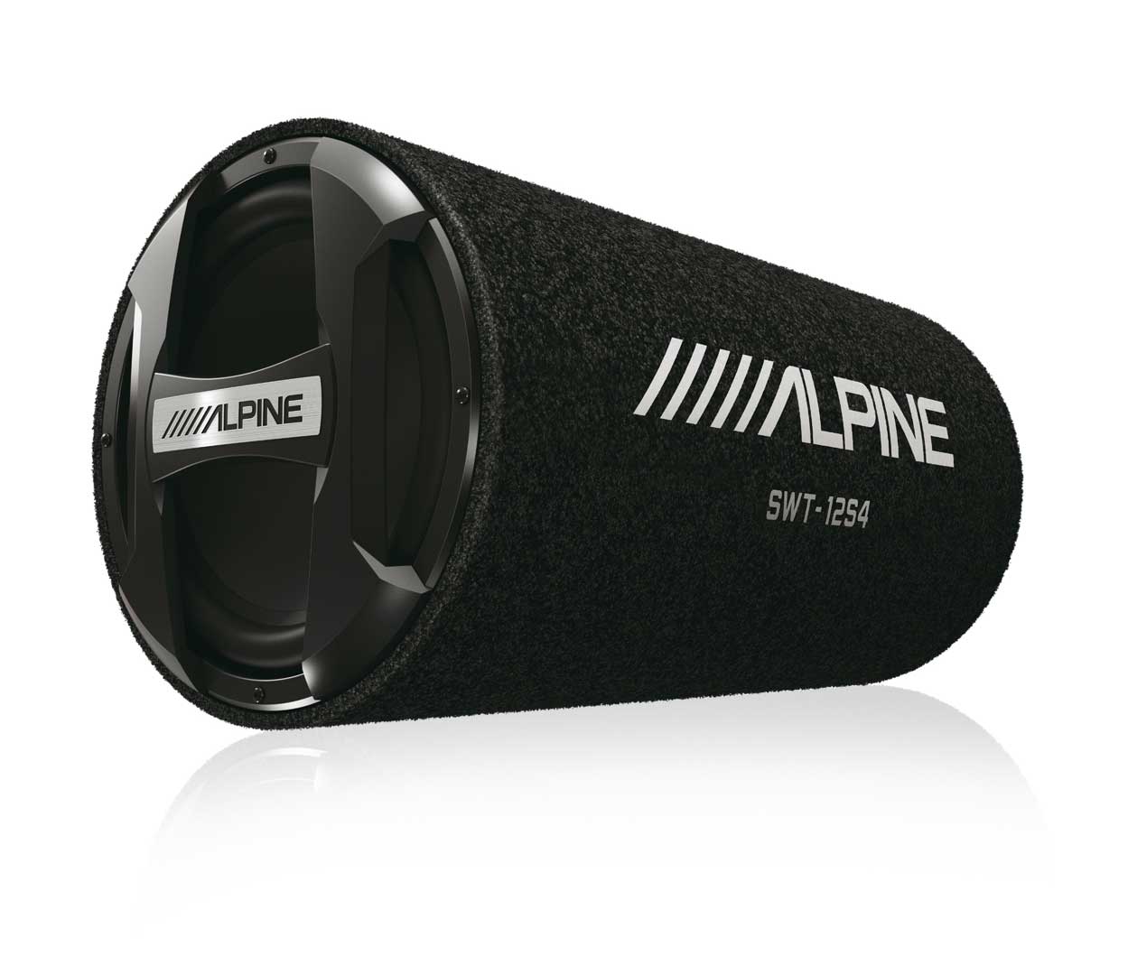 Alpine BBX-T600 Power Class A/B 2 Channel Car Amplifier With Alpine  SWT-12S4  12“ (30cm) Bass Reflex Subwoofer Tube and Wiring Kit