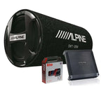 Alpine BBX-T600 Power Class A/B 2 Channel Car Amplifier With Alpine  SWT-12S4  12“ (30cm) Bass Reflex Subwoofer Tube and Wiring Kit