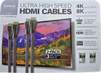 Sanus SS21HDMI32 8K Ultra High Speed HDMI Cable 3 Metre PROFESSIONAL HDMI PACK 2
