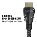 Sanus SS21HDMI32 8K Ultra High Speed HDMI Cable 3 Metre PROFESSIONAL HDMI PACK 2