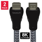 Sanus SS21HDMI32 8K Ultra High Speed HDMI Cable 3 Metre PROFESSIONAL HDMI PACK 2
