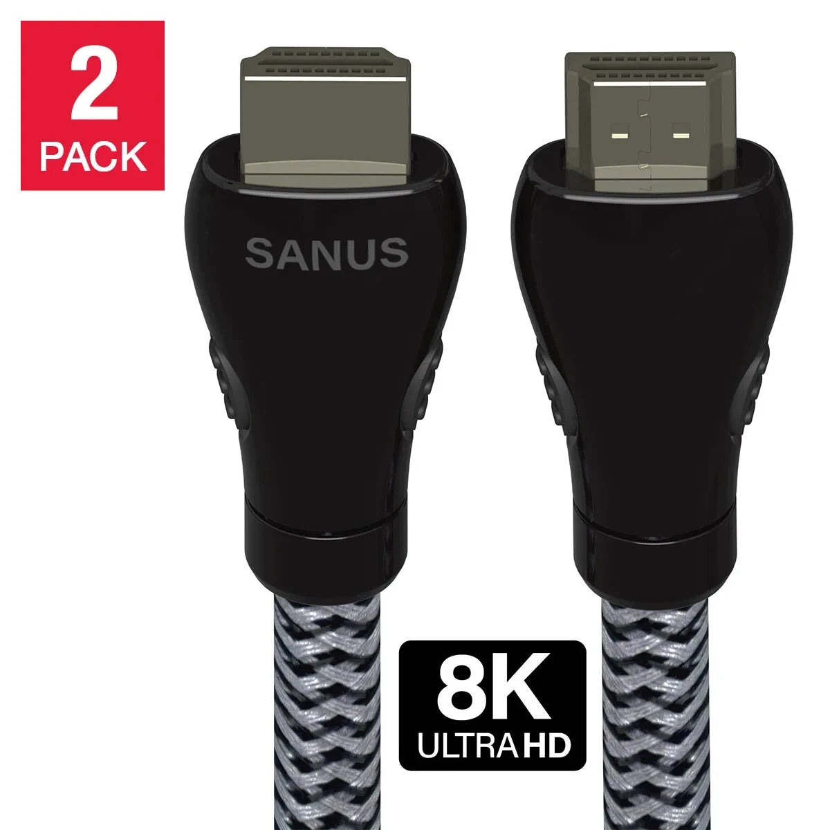 Sanus SS21HDMI32 8K Ultra High Speed HDMI Cable 3 Metre PROFESSIONAL HDMI PACK 2