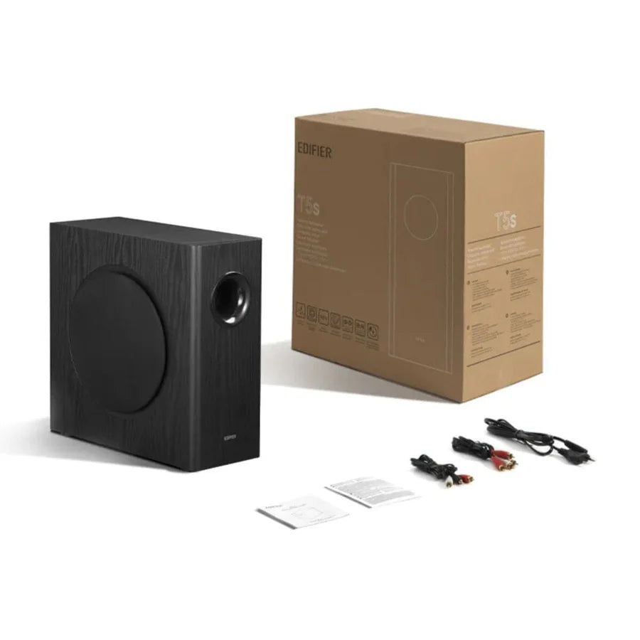 EDIFIER T5s 70W Powered Subwoofer – 8" Long Throw Woofer Brown
