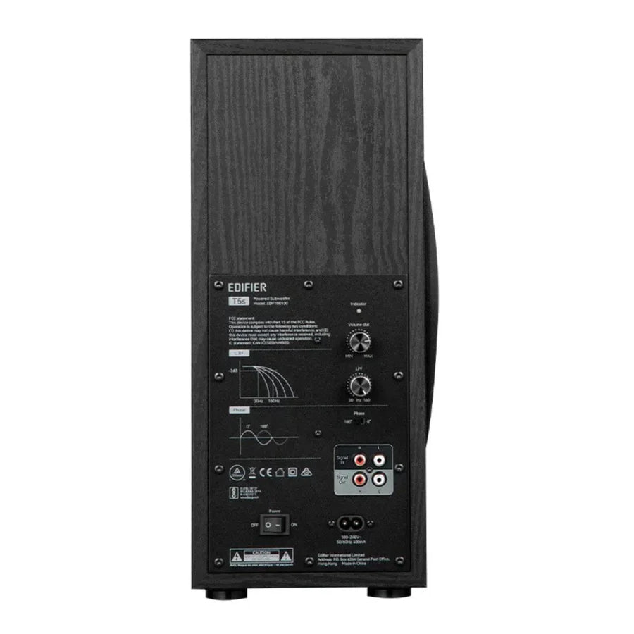EDIFIER T5s 70W Powered Subwoofer – 8" Long Throw Woofer Brown