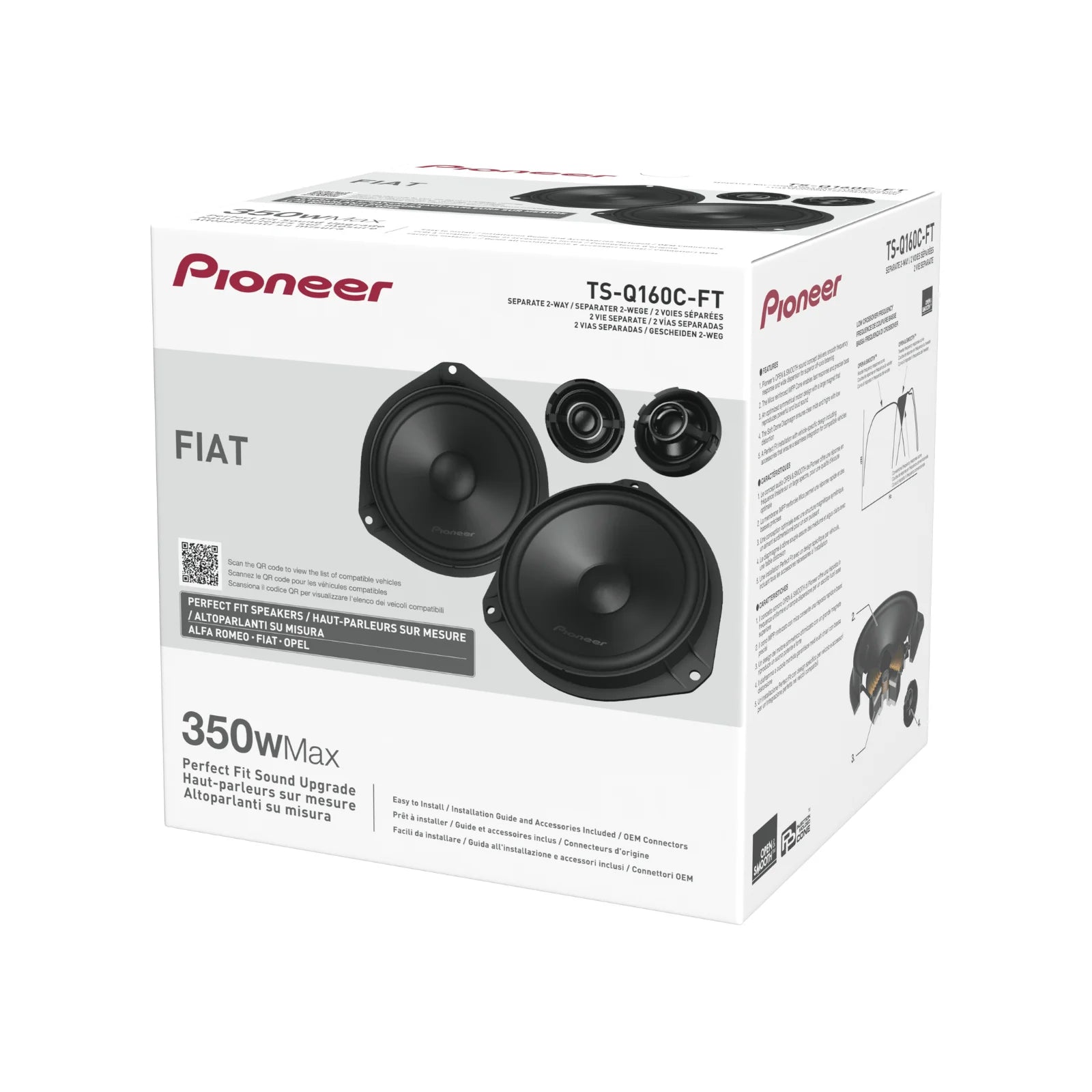 Pioneer TS-Q160C-FT Plug & Play Component Speakers for Fiat, Alfa Romeo, Opel / Vauxhall