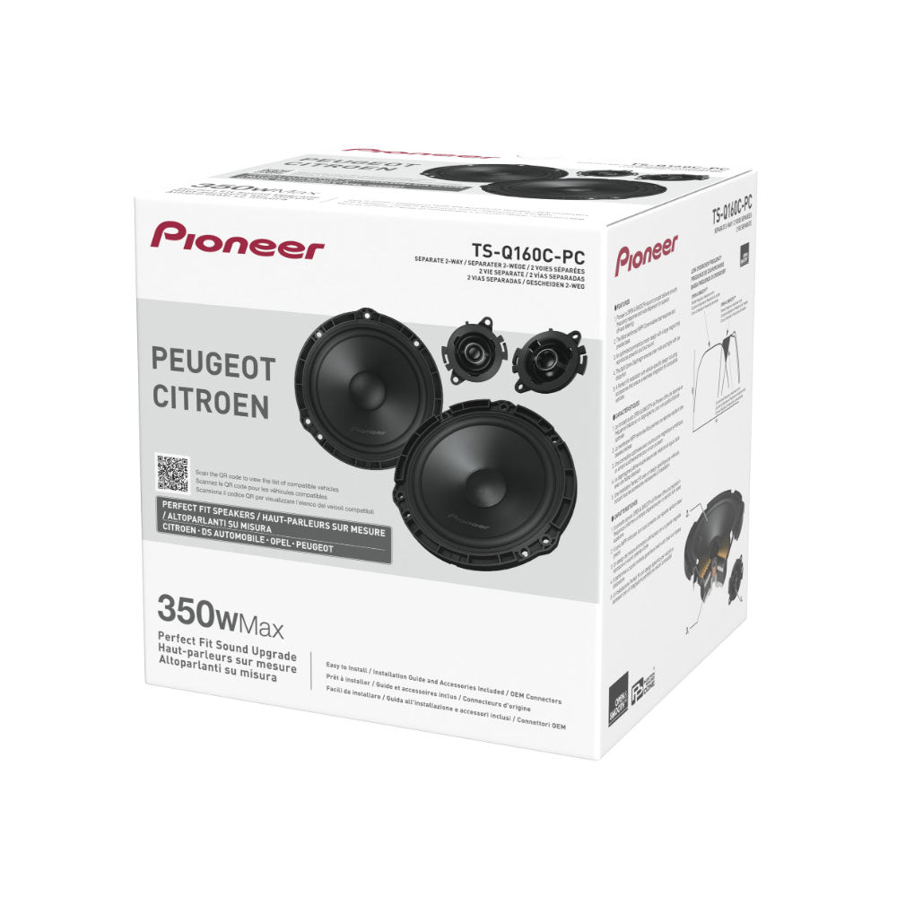 Pioneer TS-Q160C-PC Plug & Play Component Speakers for Vauxhall Peugeot Citroen