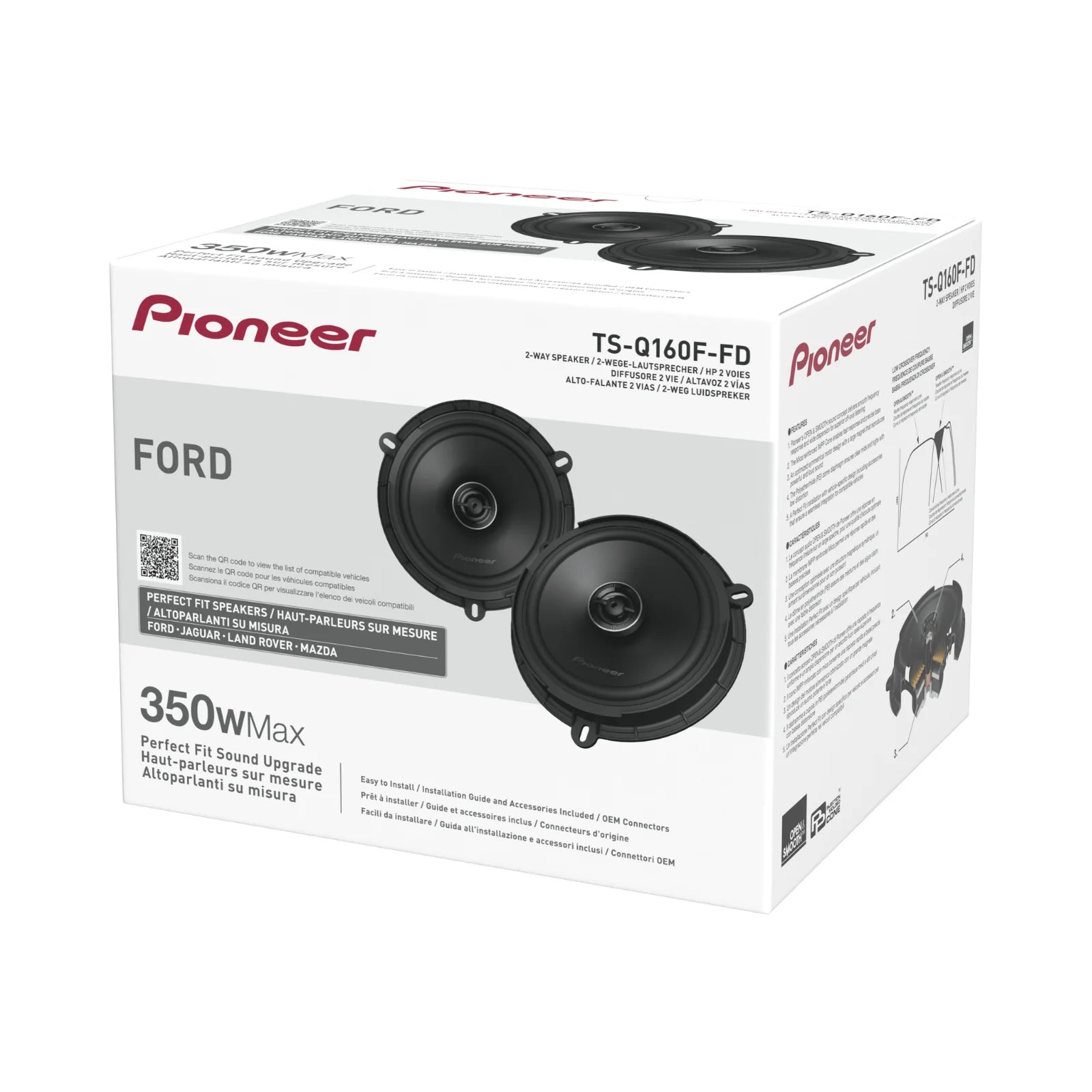 Pioneer TS-Q160F-FD Plug & Play Coaxial Speakers for Ford Jaguar Mazda