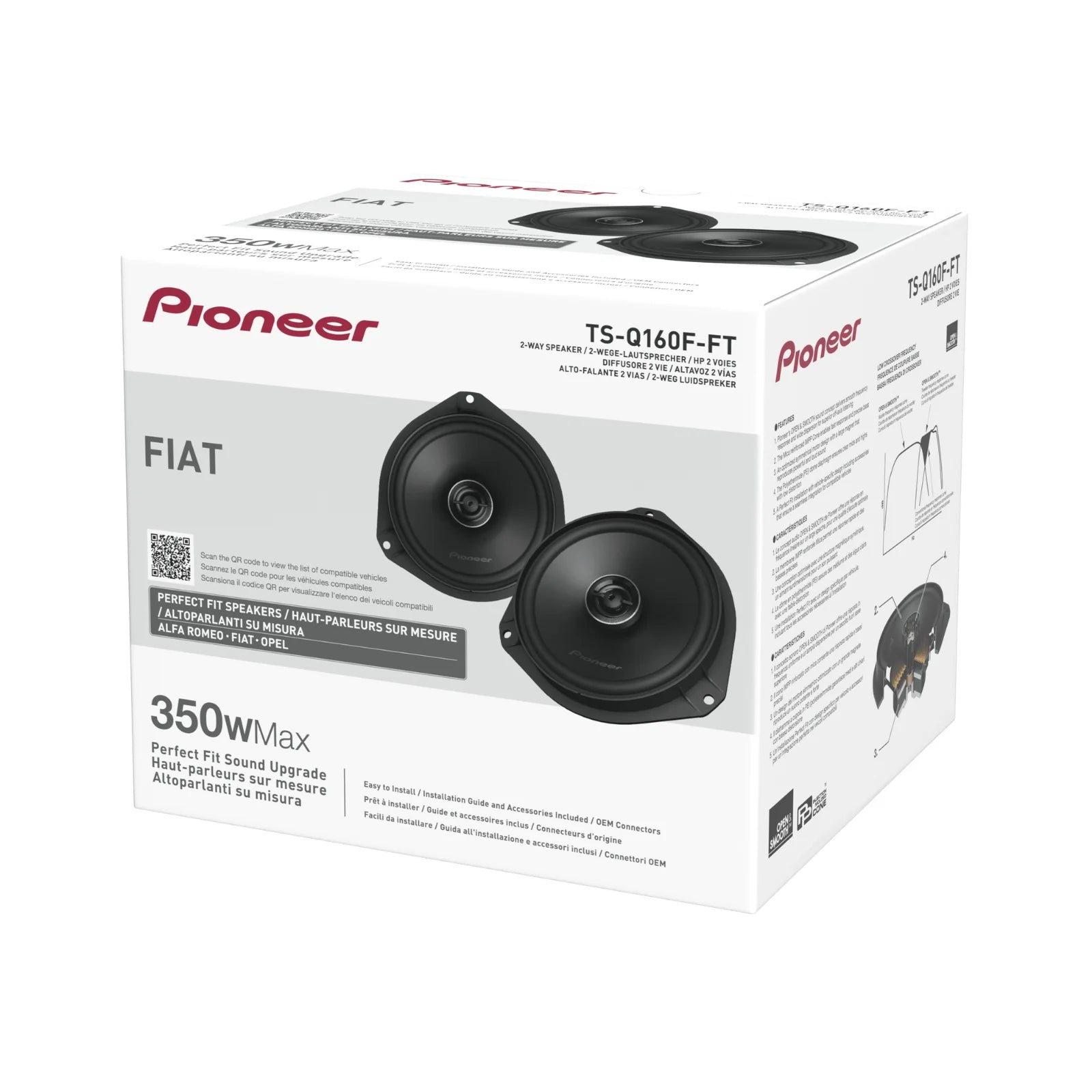 Pioneer TS-Q160F-FT Plug & Play Coaxial Speakers for Fiat, Alfa Romeo, Vauxhall