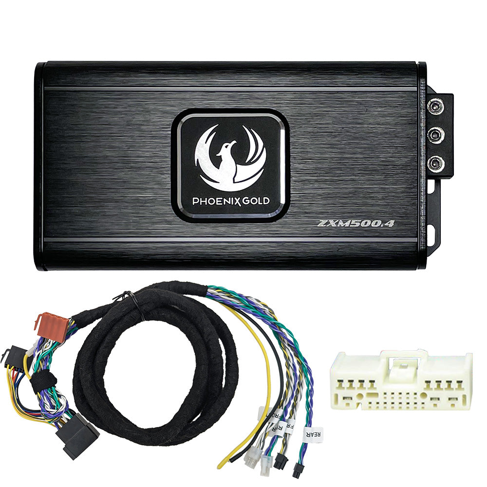Phoenix Gold ZXMPM1 Mazda Power Up Kit with Class-D 4 Channel Mini Amplifier