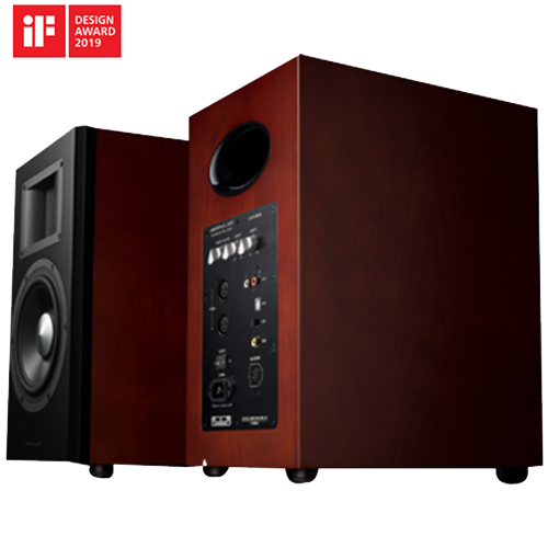 AirPulse A200 Active Bookshelf Bluetooth HiRes Audio Speakers Cherry Red