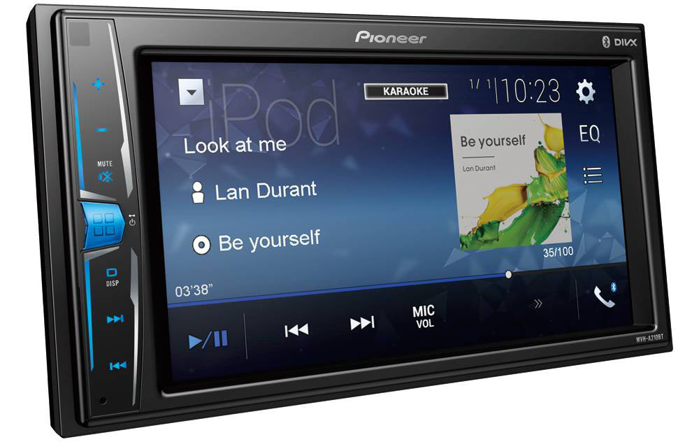 Pioneer MVH-A210BT + ND-BC9 6..2" TouchScreen Mechaless Bluetooth iPhone + Reverse Camera