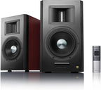 AirPulse A300 Active Bookshelf Bluetooth HiRes Audio Speakers Cherry Red