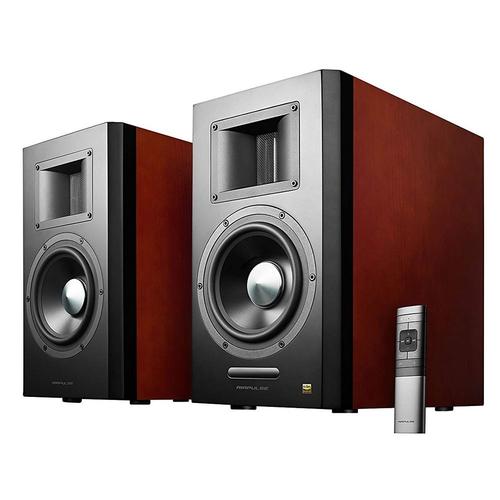 AirPulse A300 Active Bookshelf Bluetooth HiRes Audio Speakers Cherry Red