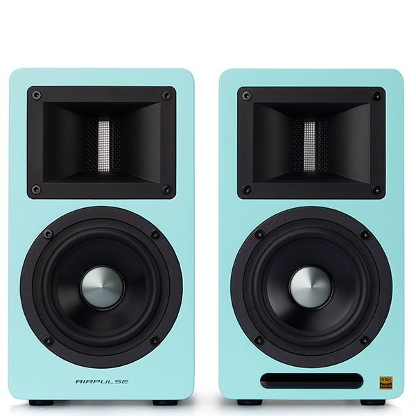 AirPulse A80 Active Bookshelf Bluetooth HiRes Audio Speakers Blue
