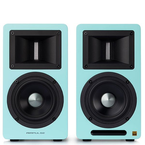 AirPulse A80 Active Bookshelf Bluetooth HiRes Audio Speakers Blue
