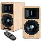 AirPulse A80 Active Bookshelf Bluetooth HiRes Audio Speakers Pine