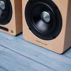 AirPulse A80 Active Bookshelf Bluetooth HiRes Audio Speakers Pine