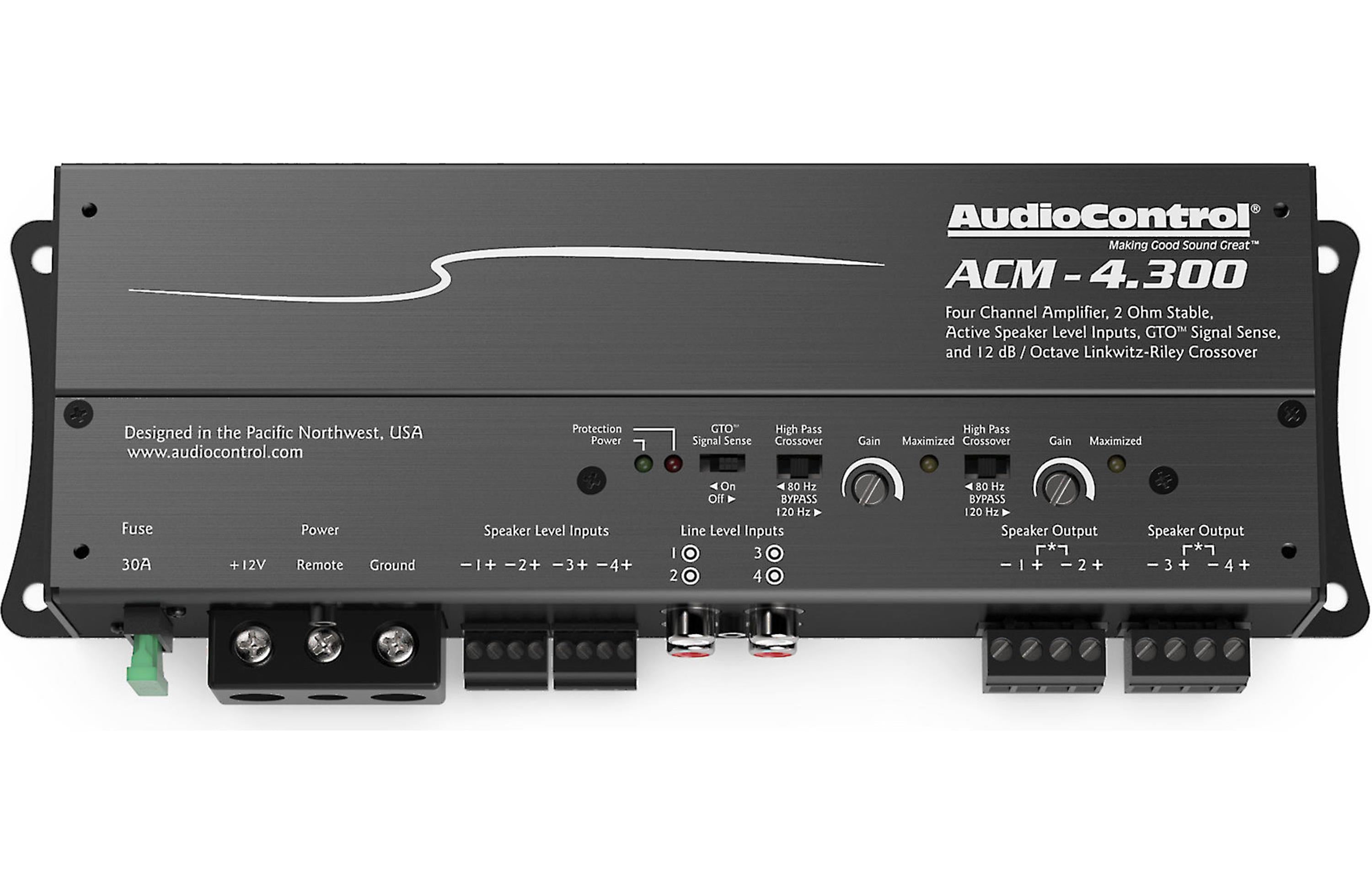 AudioControl ACM-4.300 ACM Series compact 4-channel car amplifier