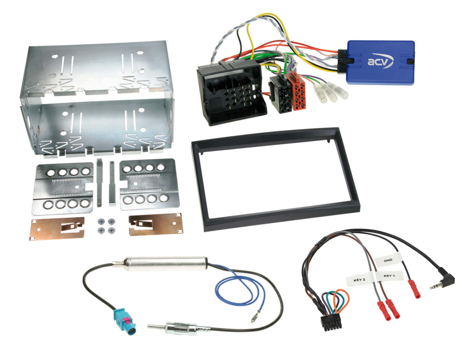 Citroen, Fiat, Peugeot, Toyota Black Double Din Facia Kit ACV 621040-02-1