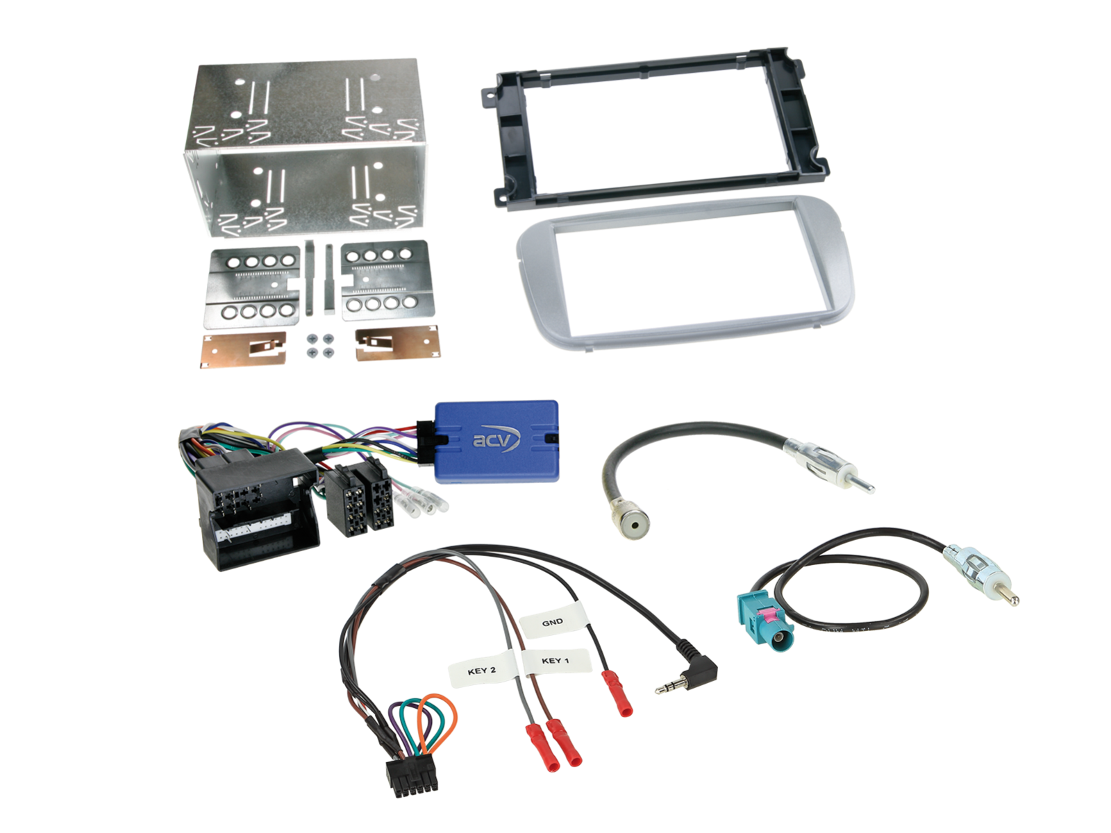Ford Focus, Galaxy, Mondeo IV, S-Max, Tourneo Connect Double DIN Fitting Kit ACV 621114-19-5
