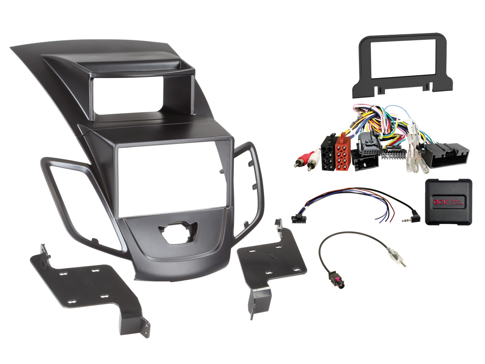 Ford Fiesta (JA8) with display 2010-2012 Double DIN Fitting Kit ACV 621114-21-1