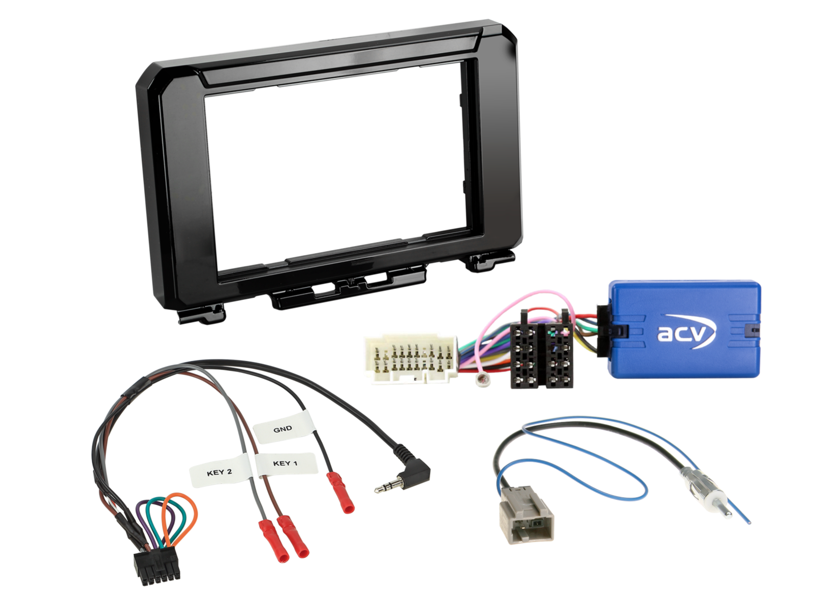 Suzuki Jimny (FY) 10/2018 - 09/2024 Black Double Din Facia Kit ACV 621194-17-1