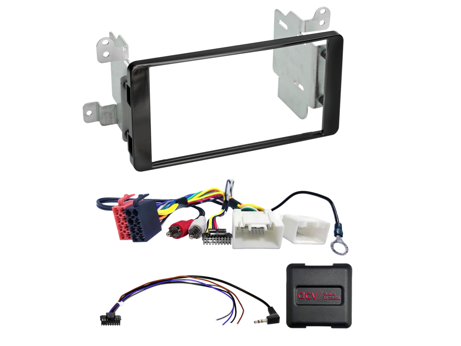 Mitsubishi L200 2019-2022 Black Double Din Facia Kit ACV 621200-20-1