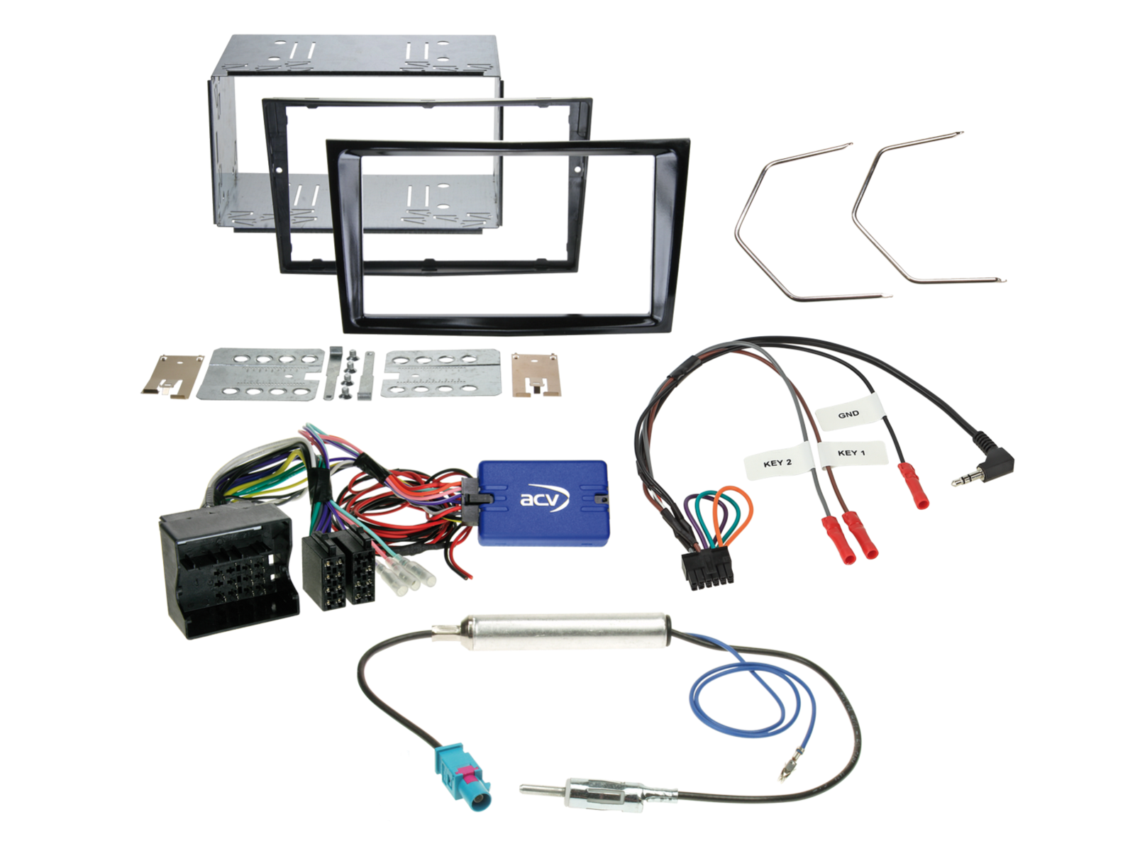 Vauxhall Corsa D (S07) 2008-2014 Double Din Facia Kit ACV 621230-24-3