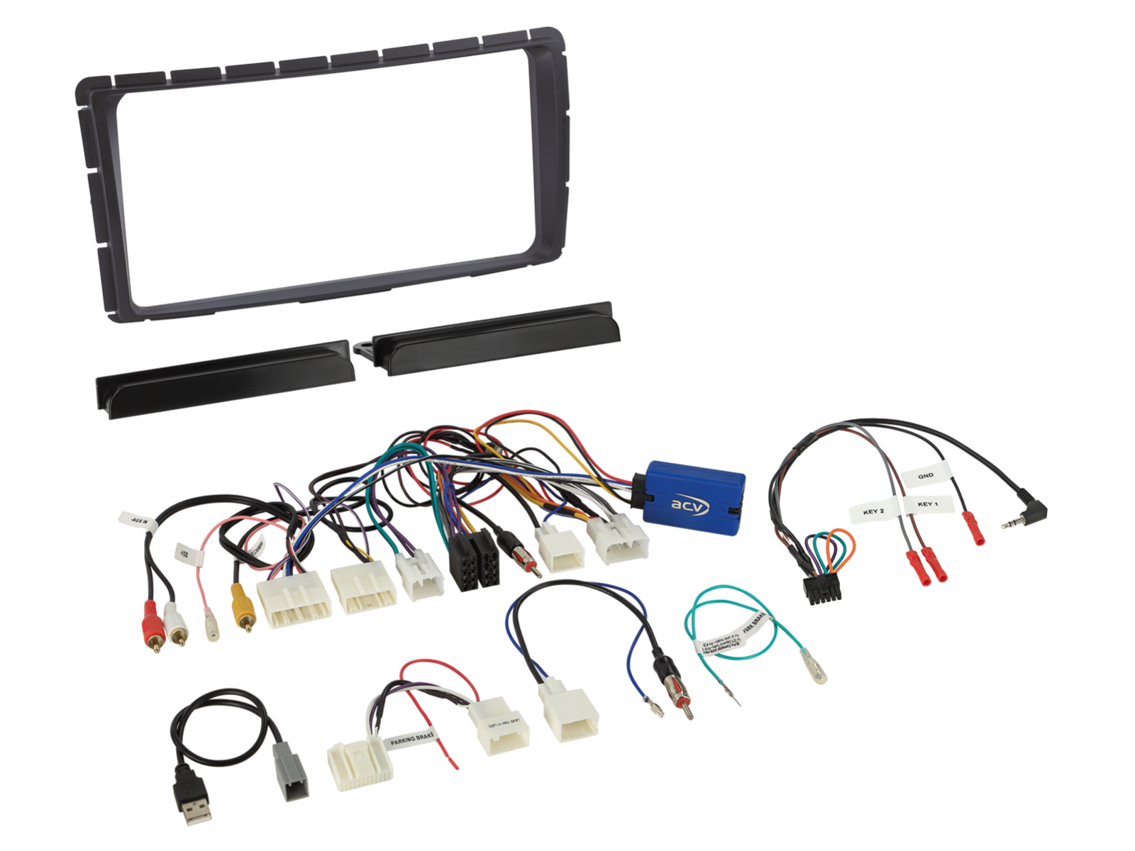 Toyota Hilux (N25 Facelift) 2011-2015  Black Double Din Facia Kit ACV 621300-29-1