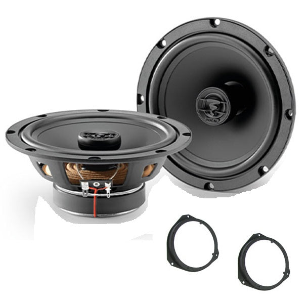Fiat 500 2007-2014 Focal ACX165 Auditor 2 Way Coaxial Front Door and Rear Side Panel Speaker Upgrade Kit