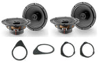 Fiat 500 2007-2014 Focal ACX165 Auditor 2 Way Coaxial Front Door and Rear Side Panel Speaker Upgrade Kit