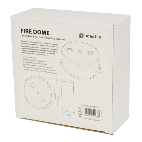 Adastra 952.167UK Speaker Fire Dome for 6.5 Ceiling Speakers
