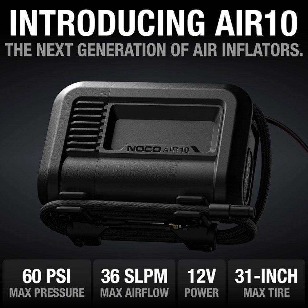NOCO AIR10 UltraFast 10A Tire Inflator 12V Portable Air Compressor Pump