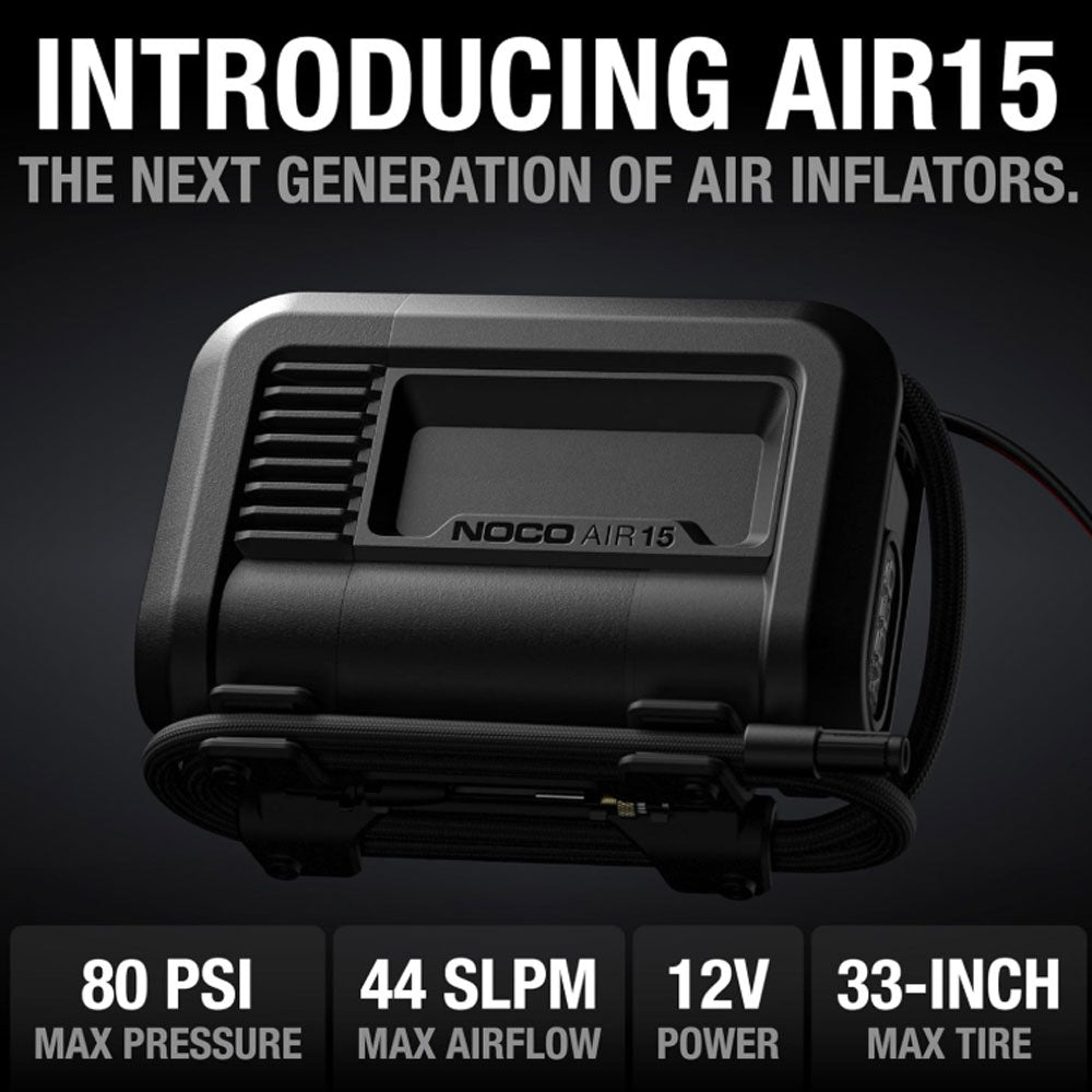 NOCO AIR15 UltraFast 15A Tire Inflator 12V Portable Air Compressor Pump
